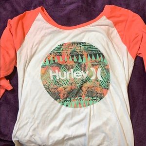 Hurley long sleeve peach